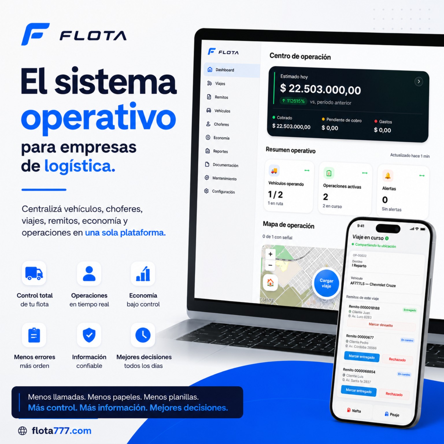 Flota, sistema operativo para empresas de logística